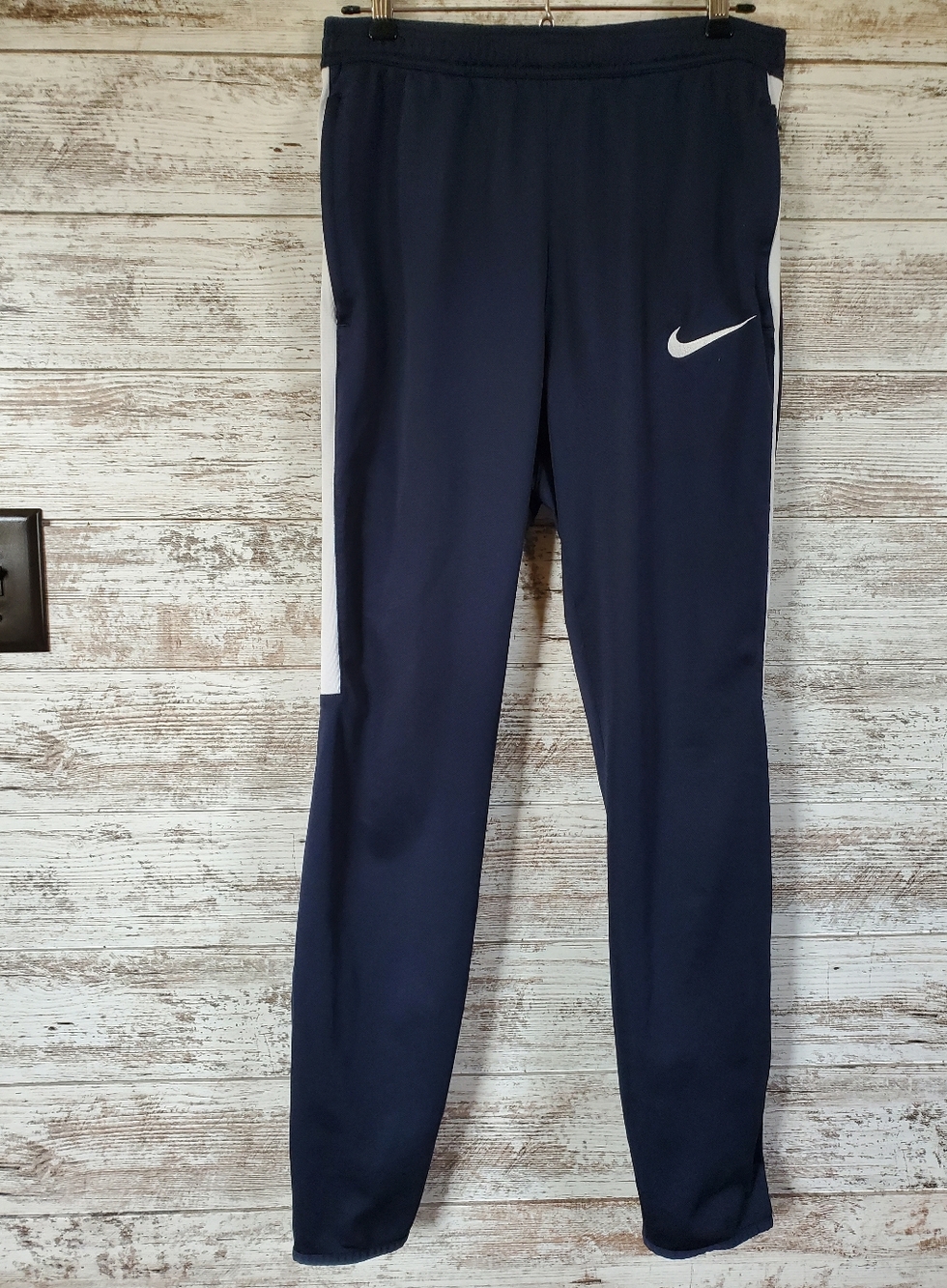 Nike Dri-FIT Academy Soccer Training Track Pants Navy Blue Unisex Tapered Leg - Picture 3 of 11